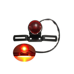 NEW Motorcycle Rear Tail Brake Stop Light LED Retro Red Lamp W/ License - Red