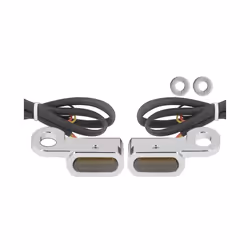2Pcs Motorcycle LED Turn Signal Light Amber Lamp Indicator Blinker Waterproof - A