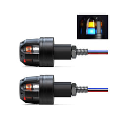 Motorcycle Scootor LED Handlebar End Turn Signal Corner Light DC12V Flasher - blue yellow
