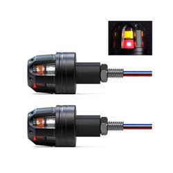 Motorcycle Scootor LED Handlebar End Turn Signal Corner Light DC12V Flasher - red yellow