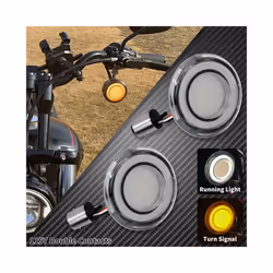 Motorcycle Front 1157 LED Turn Signal Light Bullet Style Indicator Conversions - Turn Signal Light A