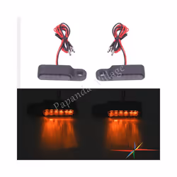 For Harley Cafe Racer Bobber Custom Motorcycle Mini LED Turn Signal Light - Black