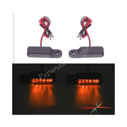 For Harley Cafe Racer Bobber Custom Motorcycle Mini LED Turn Signal Light - Black