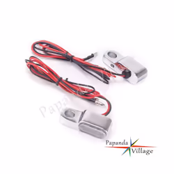 For Harley Cafe Racer Bobber Custom Motorcycle Mini LED Turn Signal Light - Silver