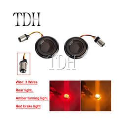 Motorcycle Turn Signal Flashing Led 1156 1157 Conversion Indicators Light - 3Wires red amber