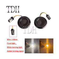Motorcycle Turn Signal Flashing Led 1156 1157 Conversion Indicators Light - 3Wires white amber