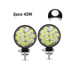 ANMINGPU Mini Offroad LED Bar 12V 24V Square LED Work Light for Car Truct - 2pcs 42W work light