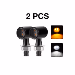 Aluminium Motorcycle Mini led Turn Signal Lights Brake light DRL Lamp - 2pcs Amber White