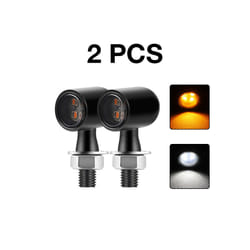 Aluminium Motorcycle Mini led Turn Signal Lights Brake light DRL Lamp - 2pcs Amber White
