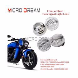 Cruiser Turn Signal Light Lens Cover For Suzuki Boulevard C90 1500 M109R - 2x Clear Lens