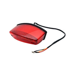 Universal 12V Motorcycle License Plate Light Red Tail Rear Light Brake - R