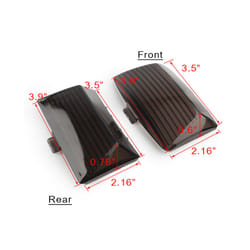 2PCS Motorcycle ABS Fender Tips Mud Guard Light Lens Cover For Harley - Smoke