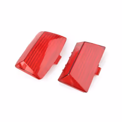 2PCS Motorcycle ABS Fender Tips Mud Guard Light Lens Cover For Harley - Red