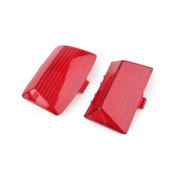 2PCS Motorcycle ABS Fender Tips Mud Guard Light Lens Cover For Harley - Red