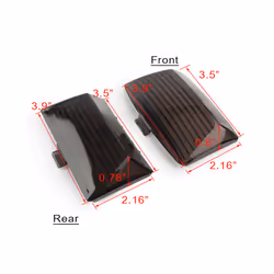 2PCS Motorcycle ABS Fender Tips Mud Guard Light Lens Cover For Harley - Red