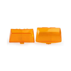 2PCS Motorcycle ABS Fender Tips Mud Guard Light Lens Cover For Harley - Amber