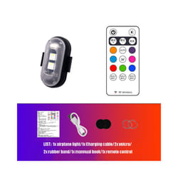 Motorcycle LED Warning Light Universal Mini Signal Light Drone With Controller - 1pc with Remote