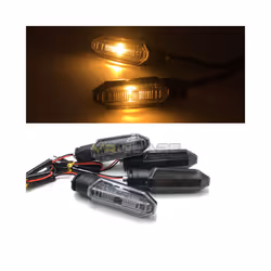 2Pcs/4Pcs Motorcycle LED Turn Signal Amber Color Accessories Indicator - 2pcs