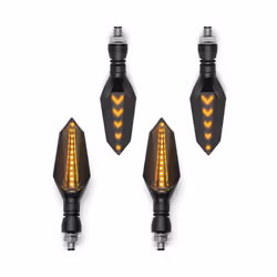 Universal Motorcycle 12V LED Turn Signal Lights Blinker Front Rear Lights - 2pairs Yellow-Yellow