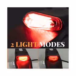 Motorcycle Accessories Taillight Brake Stop Lights with 12V Red LED Light - Black Gray