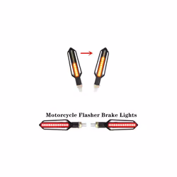 Pair 24 LED Motorcycle Turn Signal Indicator Blinkers 12V Three-use Sequential - 2PCS