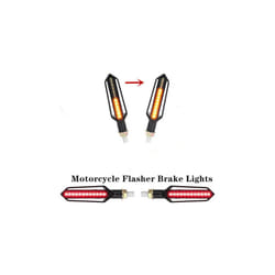 Pair 24 LED Motorcycle Turn Signal Indicator Blinkers 12V Three-use Sequential - 2PCS