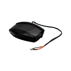 Universal 12V Motorcycle License Plate Light Red Tail Rear Light Brake - Black