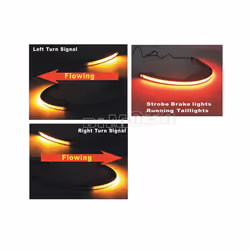 Motorcycle Tail Tidy Fender Eliminator Bracket Bar w/ Sequential LED Tail - light strip