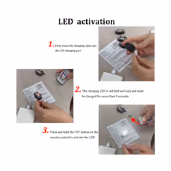 4Pcs Wireless Remote Control Strobe Light LED Warning 7 Colors Aircraft - RGB 6PC