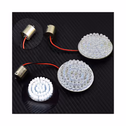 Motorcycle 1156 1157 Turn Signal Indicator Light 2" Bullet Style LED Inserts - 1156 Light 3