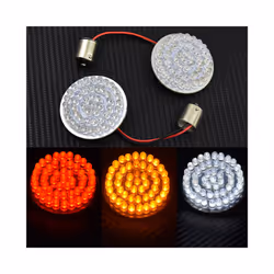 Motorcycle 1156 1157 Turn Signal Indicator Light 2" Bullet Style LED Inserts - 1156 Light 3