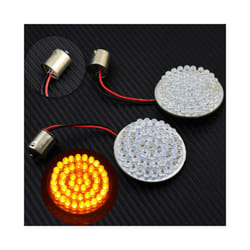 Motorcycle 1156 1157 Turn Signal Indicator Light 2" Bullet Style LED Inserts - 1156 Light 2