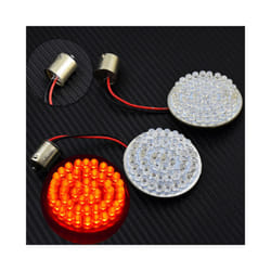 Motorcycle 1156 1157 Turn Signal Indicator Light 2" Bullet Style LED Inserts - 1156 Light 1