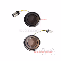 2" Smoke Lens LED Front & Rear Turn Signal Light Running Brake Blinker - 2Wires amber