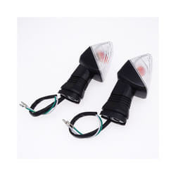 2 Pcs Motorcycle Front/Rear Blinker Lamp Warning Turn Signals Indicator - Clear