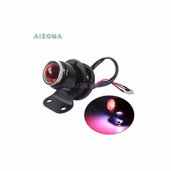 Retro Motorcycles Lucas LED Replica Brake Taillight with Mini License - LED Light