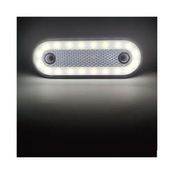 10pcs 12V 24V LED Truck Side Marker Light LED Trailer Lights Reflector - White