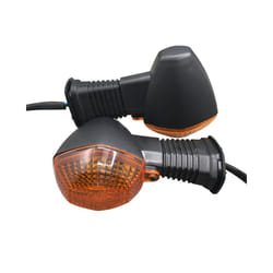 1 Pair Motorcycle Turn Signal Light Indicator Lamp For Suzuki GSF 600/650/1200/1250 - Yellow Shell