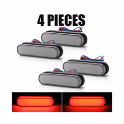 24LED Universal Motorcycle Motorbike Rear Brake Tail Light Stop Red LED - 4pcs