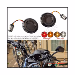 1 Pair LED Turn Signal Light For Harley Dyna FXDX/T Softail FXS FLFB/S - Front Turn Signal
