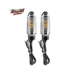 1 Pair LED Turn Signal Light Flasher Indicator For HONDA CB500F CB500X - Silver