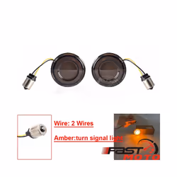For Harley Dyna FXDX/T Softail FXS FLFB/S Touring Motorcycle 1157 Bullet - 2Wires amber