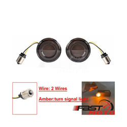 For Harley Dyna FXDX/T Softail FXS FLFB/S Touring Motorcycle 1157 Bullet - 2Wires amber