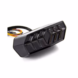 LED Motorcycle Tail Light Stop Brake Lamp Rear Warning Turn Signal Lights - Black