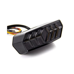 LED Motorcycle Tail Light Stop Brake Lamp Rear Warning Turn Signal Lights - Black