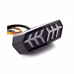 LED Motorcycle Tail Light Stop Brake Lamp Rear Warning Turn Signal Lights - White