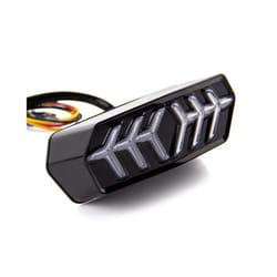LED Motorcycle Tail Light Stop Brake Lamp Rear Warning Turn Signal Lights - White
