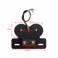12V Universal Motorcycle Tail Light Red LED Signal Motorbike Brake Rear - red