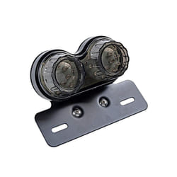 12V Universal Motorcycle Tail Light Red LED Signal Motorbike Brake Rear - black