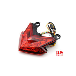 Motorcycle LED Taillight Brake Stop Lamp Turn Signal Light Integrated - Red